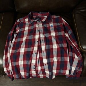 U.S. Polo Assn. Red and Blue Plaid Shirt